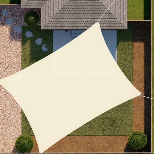 SRHIMEOS 6x6m Vela Ombreggiante Impermeabile E Resistente, Tende a Vela Parasole Esterno con Protezione UV, Rettangolare Telo Ombreggiante da Giardino, Terrazza, Cortile O Balcone