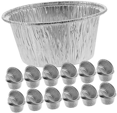 CONGARTENO Data [ Pirottini Di Alluminio Per Budino e Cupcake Set Da 100 Pezzi Stampi Monouso Per Dolci 5 Cm Conduttività Termica Uniforme Per Feste e Incontri Familiari