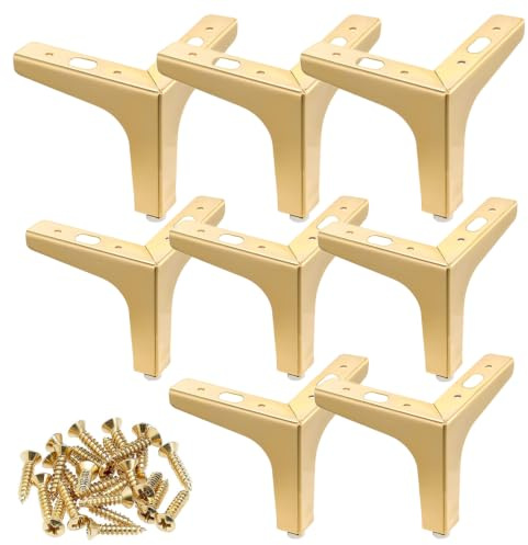 LOSYHU 8Pcs Metal Furniture Legs 4Inch Triangle Furniture Feet Metal Sofa Legs Heavy Duty Black Legs for Furniture, DIY Replacement Furniture Feet for Cabinet Sofa Table Bed Ottoman