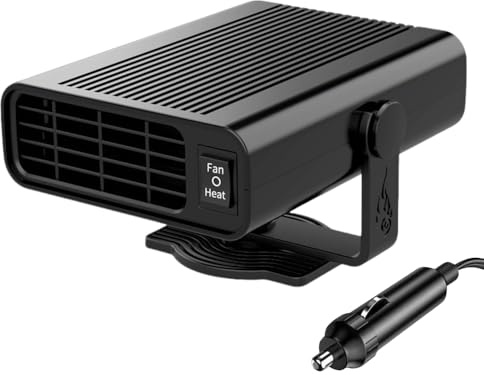 Foreverup Riscaldatore per auto portatile da 12 V, kit di sbrinamento per auto invernale, 150 W, sbrinamento sbrinatore che si collega all'accendisigari, 2 in 1, riscaldamento rapido e sbrinatore per