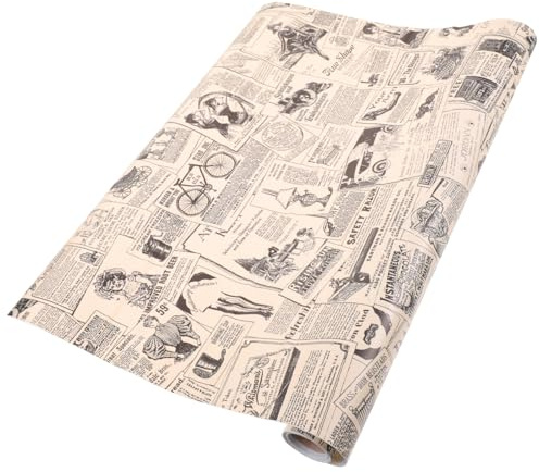 Angoily Selbstklebende Vintage Zeitungstapete Retro Wandtattoo Stark Haftend Küchentapete Wohnzimmer Wanddeko Selbstgemacht