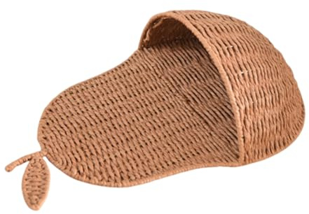 Zerodeko Handwoven Hanging Wall Basket for Kitchen Storage Paper Rope Organizer for Onions Garlic Vegetables and Fruits Light Brown Rustic Wall-mounted Planter and Storage Basket for Home
