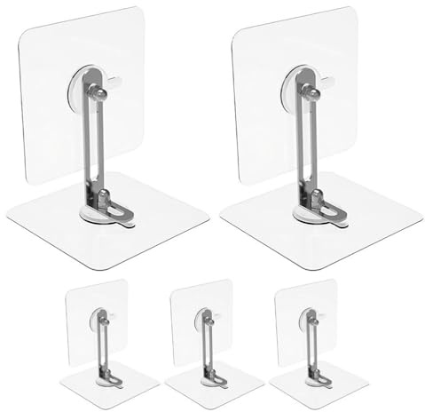 FRCOLOR Möbelanker Ohne Bohren 5Er Set Transparente Kippsicherung Für Kommoden Bücherregale Schränke Und Kleiderschränke Kindersicherer Möbelwandanker Für Zuhause