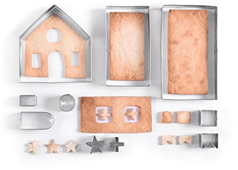 10 pièces/ensemble ensemble d'emporte-pièces maison en pain d'épices, Kit de découpes de maison en chocolat en acier inoxydable, moule à biscuits, outils décoration gâteaux fondants pour la cui