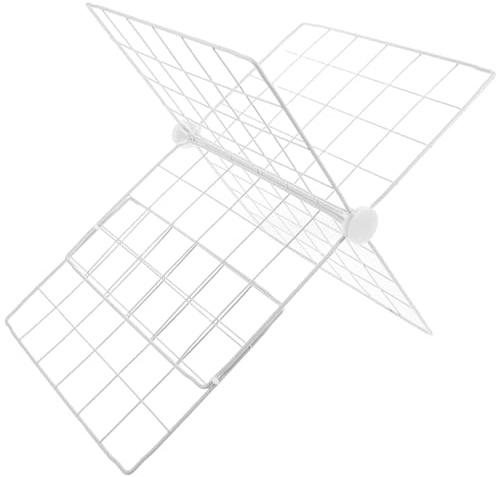 SHOWERORO Separador Metálico para Congelador y Refrigerador Ajustable Estructura de Hierro Resistente Rejilla Ventilada para Organización y Almacenamiento en Estantes 42-56 CM Largo 41