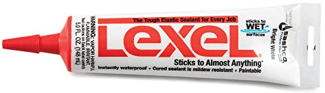 Sashco 13033 5oz Sealants White Lexel Adhesive Caulk, 5-Ounce, 5 Oz.