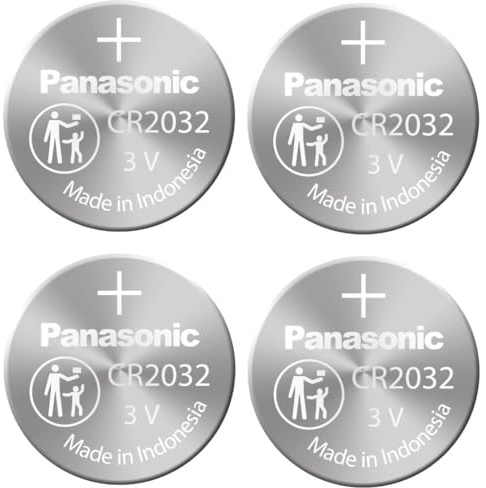 Panasonic Lot de 4 Piles Bouton au Lithium CR2032 3 V