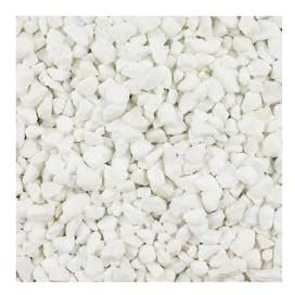Chas Long and Sons Polar White Marble Chippings 25 Kilo Bag