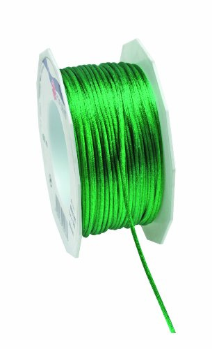 Präsent Rhein - Cordoncino in raso, 3 mm, 50 m, colore: Verde