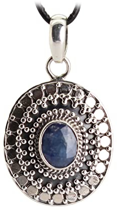 Budawi® Saphir Anhänger Kettenanhänger facettiert 925er Silber Schmuck