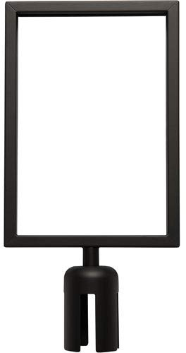 Info-Tafel A4/A3 quer für Pfosten mit Gurtbänder (Schwarz, A4 Vertical)