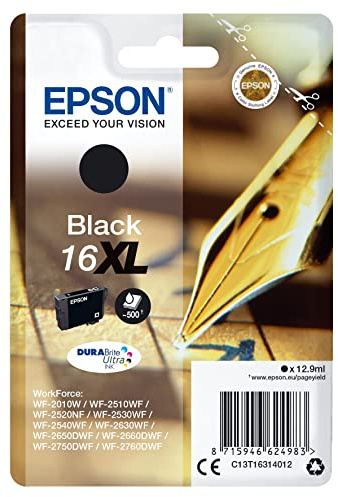 Epson Inkjetpatrone T163, Gruppe 16XL, Inhalt 12.9ml, 500, schwarz
