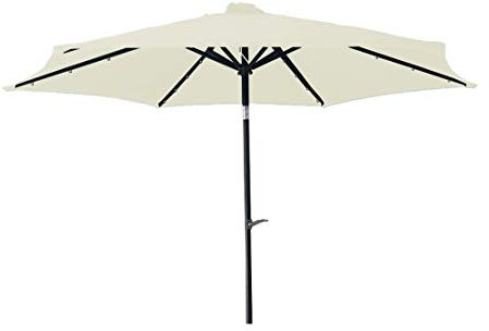 Gerimport Sombrilla Beige con luz Agatha 2,7m 24LED