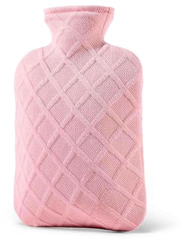 FORICOM Hot Water Bottle, 2L, 6-Hour Heat Retention, PVC Heating Pad, Easy to Use, Hot Bag for Cramps, Pain Relief for Women, Pink