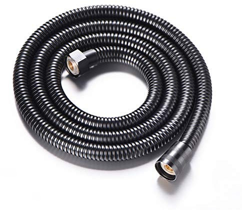 Shower Hoses 1.2M 1.5M Stainless Steel Shower Hose Handheld Shower Head Fittings Pipes Bathroom Accessories Hose Plumbing Pipe Shower Parts (Size : Black 1.2m)