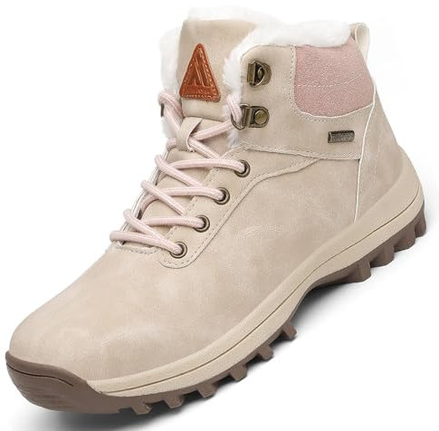 Mishansha Dam, herr, vinterskor, varmfodrade vinterstövlar, vattentäta, vandringsskor, storlek 36–48, Ljusrosa, 36 EU