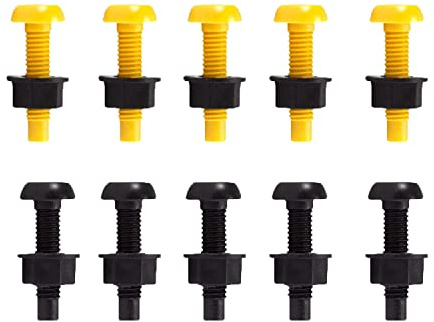UKCable-Ties 10Pack Black Yellow Number Plate Bolts Nuts Caps Screws Fitting Fix