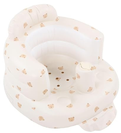 Asiento inflable para bebé, silla de baño inofensiva plegable para asiento de niño pequeño, silla ajustable para asiento de bebé ventilado