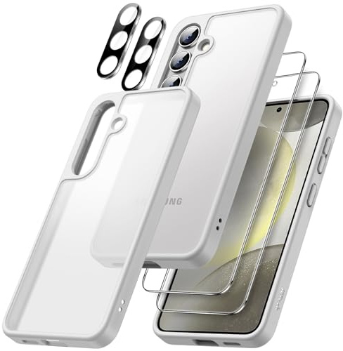 JETech 5 in 1 Matte Case for Samsung Galaxy S24, Silver