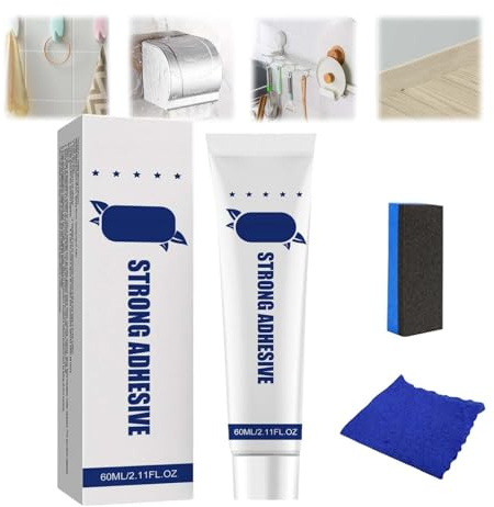 Tertell Strong Adhesive,Nail Free Strong Glue Adhesive Waterproof,Multi-Purpose Strong Adhesive Glue No-Nail Adhesive Glue, German Strong Adhesive Glue for Plastic,Metal Bonding,Wall Tile (1PC)