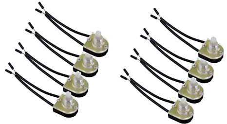 jojofuny 8pcs Silver Lamp Knob Rotary Light for Home Lighting Easy to Operate and Install Sturdy and Construction for Various Fixtures