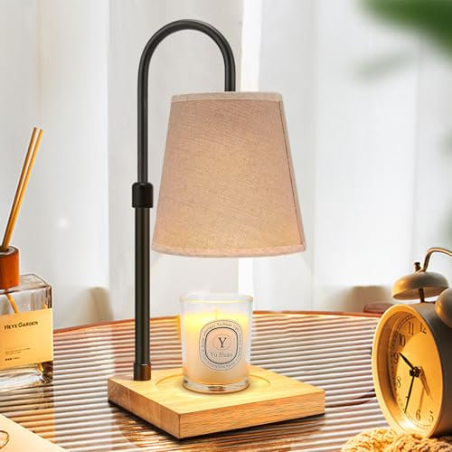 xudengw Electric Candle Warmer Lamp with Timer & Dimmable Function, Safe & Efficient Aromatherapy for Home Decor