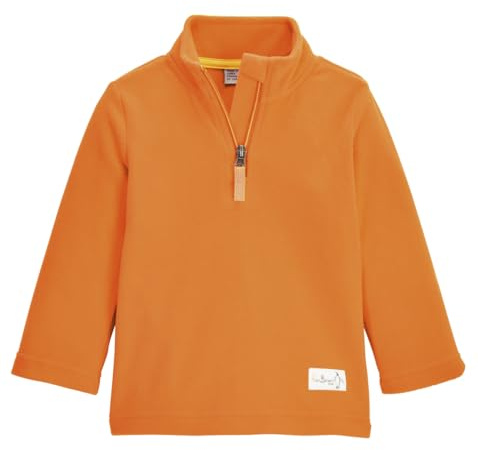 first instinct by killtec unisex – barn långärmad tröja fleecetröja FISW 30, Neonorange, 122-128