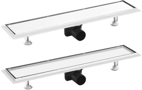 Furniture Select - Duschablauf mit 2in1 Abdeckung 63x14 cm Edelstahl
