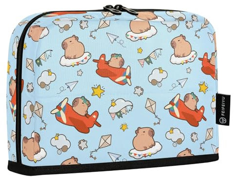 Reiacy Capybara Pilot - Estuche para lápices con cremallera, bolsa de almacenamiento para niños, escuela, oficina