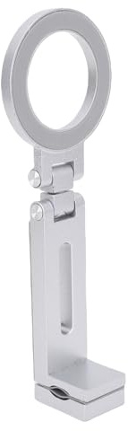 Garsent Magnetic Phone Holder, 360 Degree Rotation Cell Phone Holder, Aluminum Alloy Foldable Tripod Mount, Adjustable Phone Mount for Bike, Shopping Carts, Gym Machines (Silver)