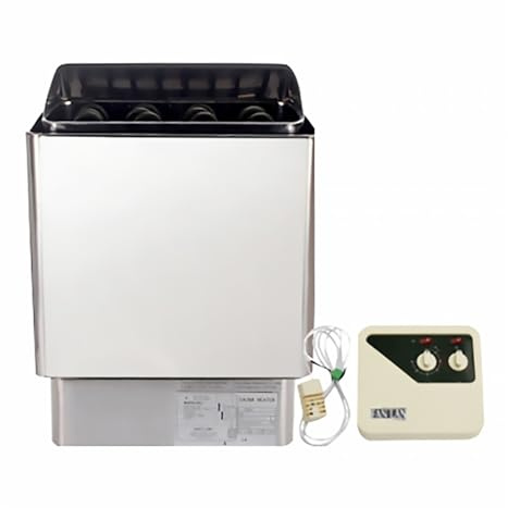 Generador de vapor, Estufa de Sauna de 9KW, generador de for ducha, calentador de Sauna de acero inoxidable, horno de Sauna seco, horno de calefacción doméstica(4.5kw,Knob remote control)