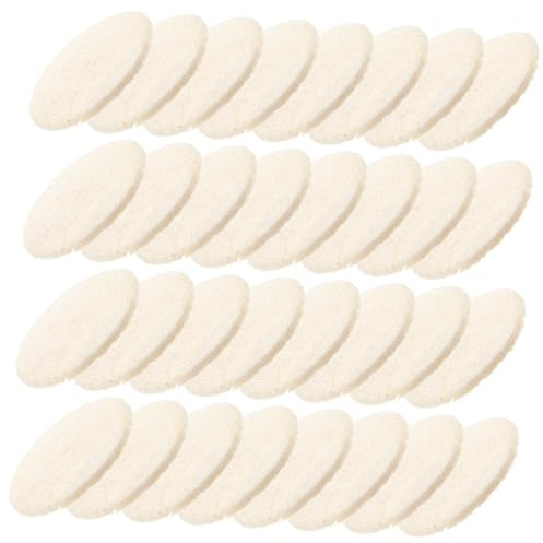 iplusmile 36 Stück Luffa Peelingpads zum Sanften Peelen und Reinigen von Gesicht und Haut mit Weichem Wasseraktivem Naturmaterial für Tägliche Pflege