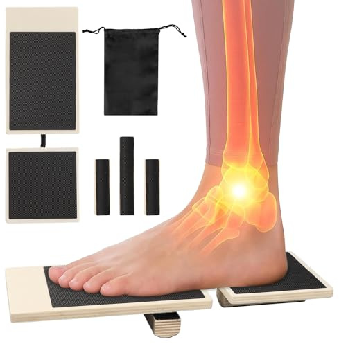 Knöchel-Balance-Board,Einbeiniges Fußtrainer Holz Wackelbrett Balanceboard,Rutschfestes Gleichgewichtstrainer, Effektive Fußkräftigung und Fußstabilisierung für Knöcheldehnung, Haltungskorrektur