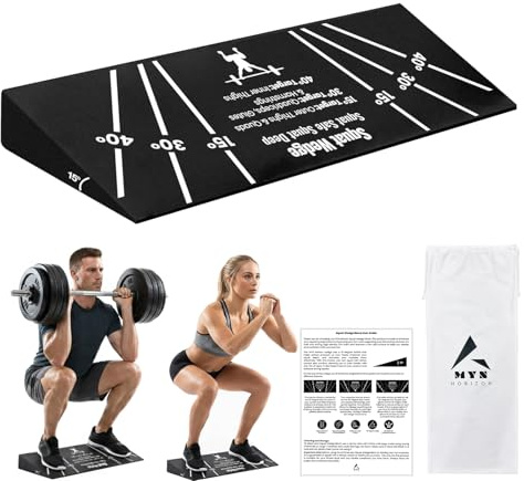 Squat Wedge Block – Non-Slip EVA Material Slant Board with 15°/30°/40° Angle Markings, 15° Heel-Elevated Incline Squat Wedge for Deep Squats & Calf Stretches (Gym, Home, Therapy & Yoga)