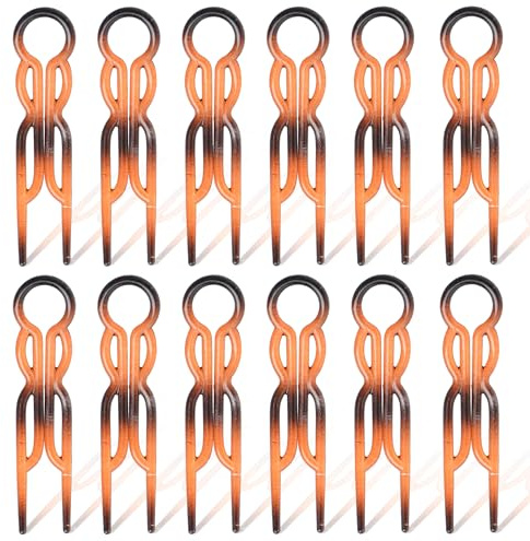 Alinw 12 Pcs Compatible with Lialys Hair Pins, French U Shaped Hair Pin Hairpin Grips Bun Pins for Women for Thick, Long, Lady Girls