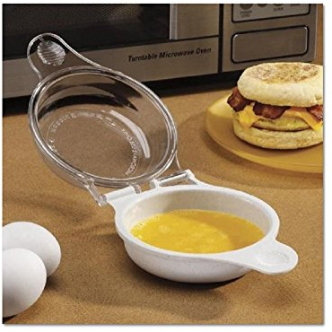 Optimized Microwave Egg Cooker for Fast Scrambled Omelets, Easy-Poach Design, Ideal Breakfast Cookware for Home and Travel