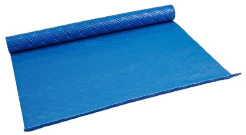 FUANA Pool Ladder Mat for Swimming Pool Stair Safety, Anti-Slip Texture Step Mat, 90x60cm, Blue, PVC Durable Material, for Outdoor Garden Pool Area 90 * 40cm