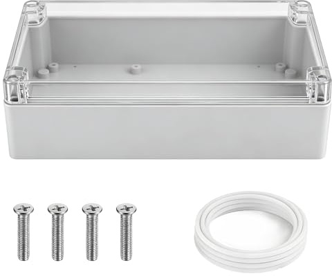 Boîtier dérivation IP65 transparent ABS 200x120x56mm | boîtier électronique étanche pour câbles électroniques d'intérieur et d'extérieur