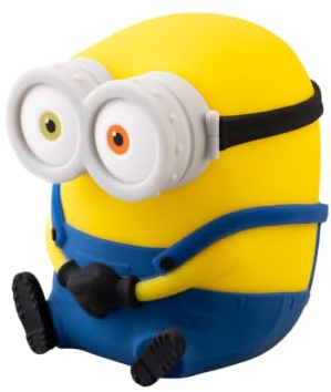 Grupo Erik Luz Nocturna Infantil Minions - Lámpara de Mesita de Noche | Luz LED Recargable Squishy, Decoración Habitación, Merchandising Oficial, Cable USB-C y Batería (12x15,2x13,5 cm)