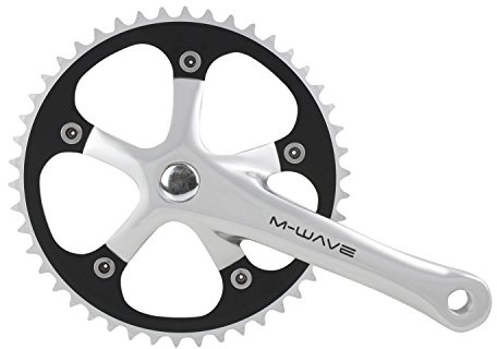M-WAVE Alu-Kettenradgarnitur Single Speed, silber