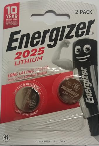 Energizer Lot de 2 piles bouton CR2025