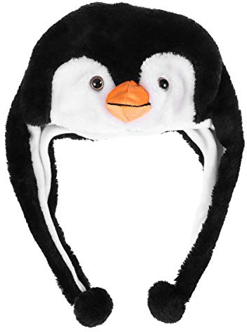BESTOYARD Plüsch-Hut mit Ohrenklappe, Pinguin-Design, für Kinder und Erwachsene