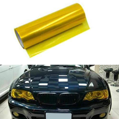 Riloer Car Light Film, getönte Vinylfolie für Scheinwerfer, Rücklicht, Nebelschlussleuchte, gelb, 30 cm x 120 cm