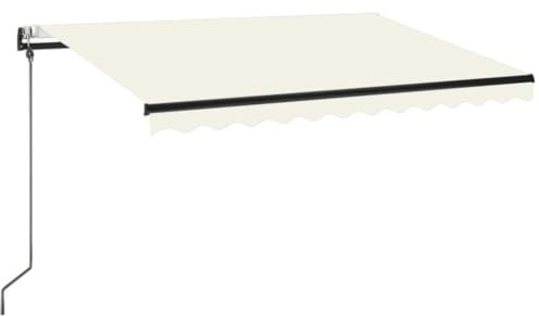 vidaXL Tenda da Sole Retrattile Automatica 350x250 cm Crema