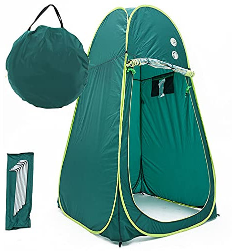 Duschzelt Umkleidezelt Toilettenzelt, Tragbares Privacy Shelter Zelt 120 X 120 X 200 cm, Umkleidekabine Stehzelt WC Zelt Mobile für Outdoor, Camping, Angeln, Strand, Dusche, Toilette