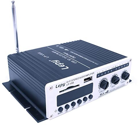 DollaTek LP-V9S Amplificatore digitale stereo Hi-Fi 2 x 20W 2CH con alimentazione 3A per DVD CD FM MP3 - Nero