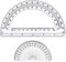 Transportador de 180°, Transportador Semicircular Plástico, Herramienta de Geometría Matemátican para Material Oficina Escolar, 4 Pulgadas y 6 Pulgadas, Transparente (2 Piezas)