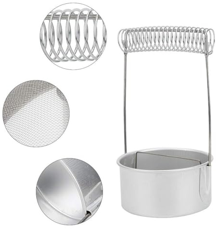 Beufee 2 Stück Pinselreiniger Aus Rostfreiem Stahl, Auslaufsicherer Tragbarer Doppelwandiger Pinselreiniger Pinselreiniger Tragbarer Pinselwascher Bürstenreiniger Metall-ölpinsel-Reinigungsglas