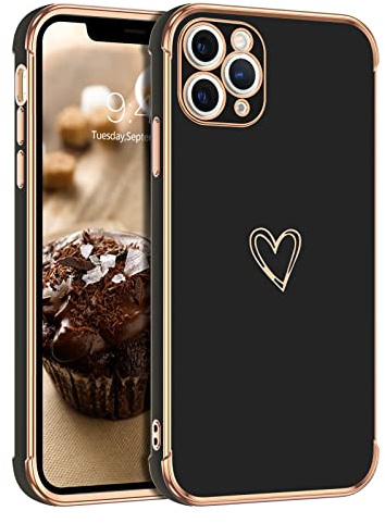 DUEDUE für iPhone 11 Pro Hülle, iPhone 11 Pro Handyhülle Silikon Stoßfeste Schutzhülle Soft Silikon TPU 5.8 Schwarz