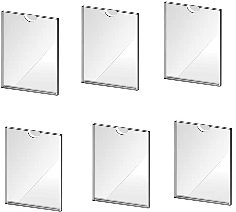 Naisfei 6 Stück A5 Wandprospekthalter, Transparent Prospekthalter A5 | Flyerhalter Acryl, Prospekthalter Wand, Flyer Aufsteller, Flyerständer Prospektständer Wandmontage